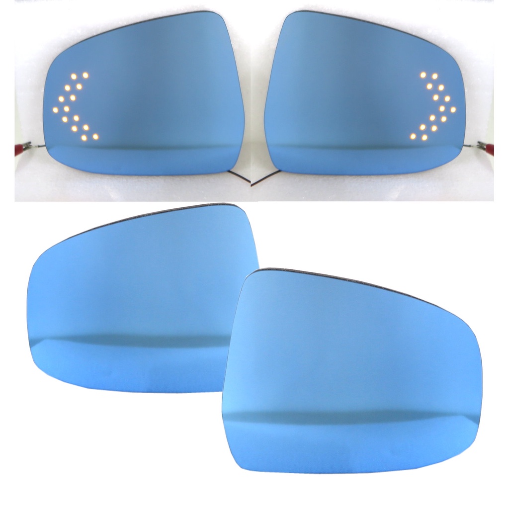 卡嗶車燈 適用於 FORD 福特 Focus 福克斯 12-14 LED方向燈 廣角防眩光 電熱除霧 藍鏡 後視鏡片