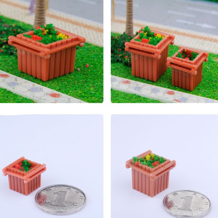 1 50正方形廣場花壇多比例建筑沙盤模型材料diy室內場景戶外配景正方形廣場花壇沙盤建築模型材料 蝦皮購物