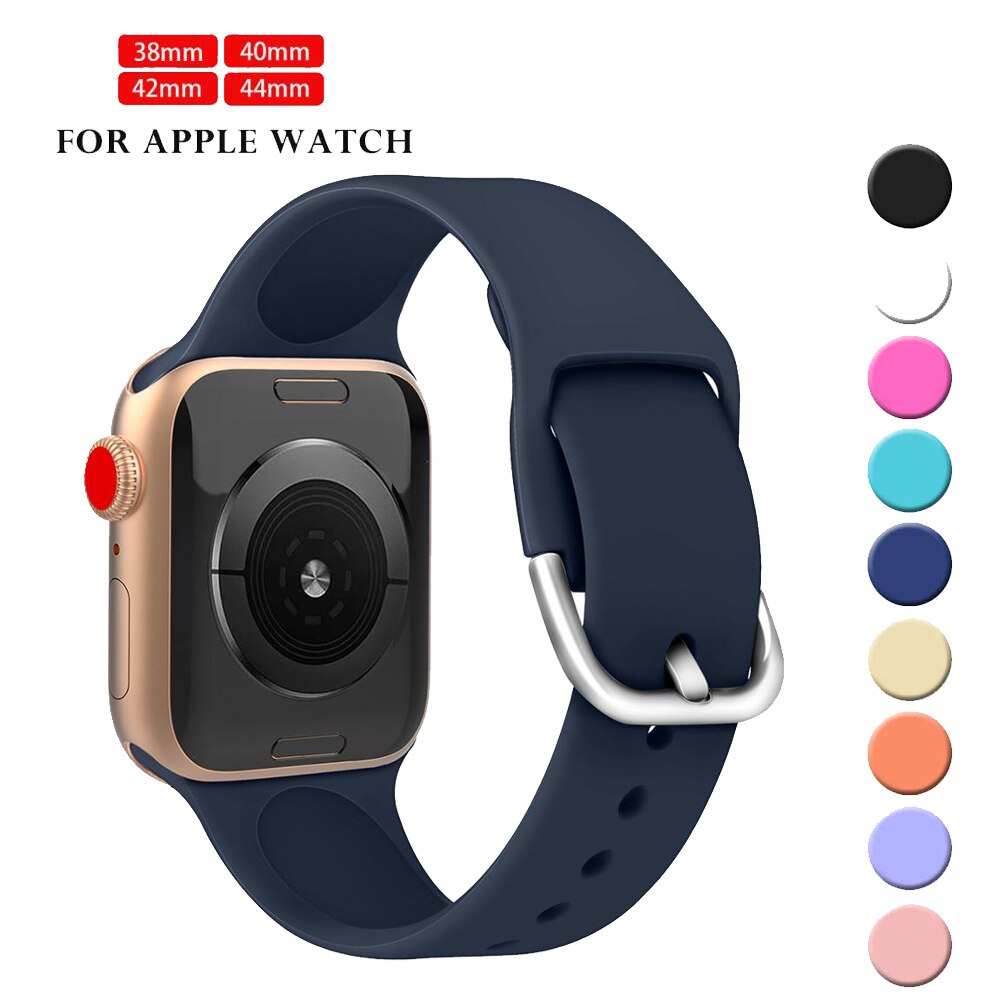 點小鋪 硅膠錶帶適用於Apple Watch 6 5 4 3 2錶帶38mm 42mm蘋果錶帶44mm