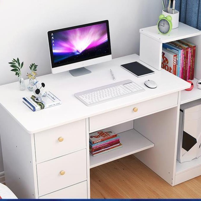 出租屋書桌有抽屜的書桌家用大人書房電腦台式桌出租屋臥室寫字台 6RgM