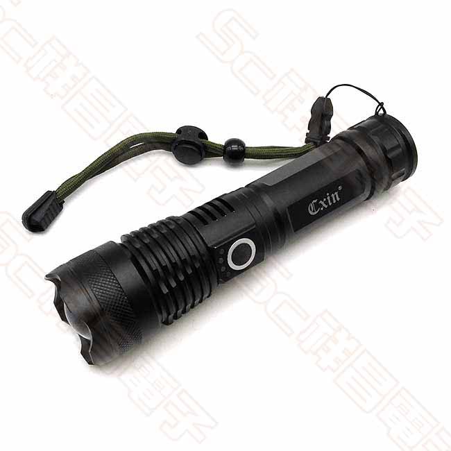 【祥昌電子】59W亮度四核心P50強光LED充電式手電筒 CX-HK011