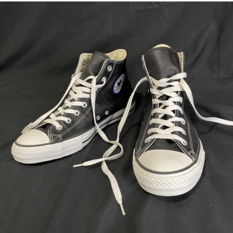 Converse All Star Leather 黑色 復古 皮革 1S581全新品