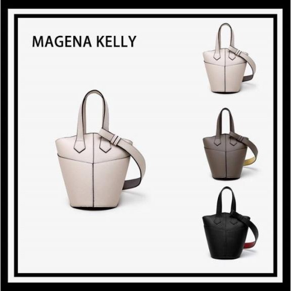 法國MAGENA KELLY 小MK 時尚拼接手提水桶包