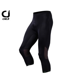 全黑 CHEJI盧卡斯(579) 萊卡機能性布料 3D立體超輕頂級護墊 排汗透氣 自行車九分褲 長車褲