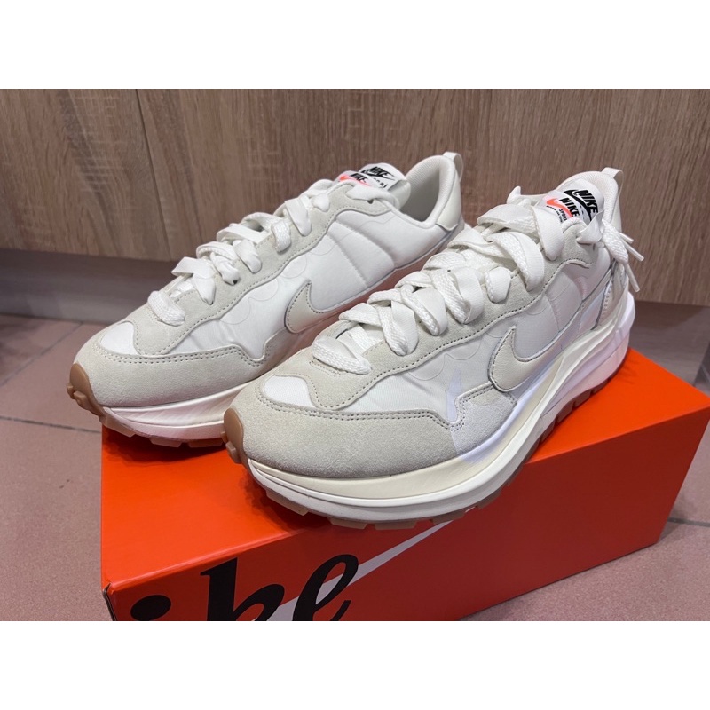 sacai x nike vaporwaffle 奶油白 US10.5