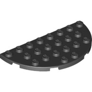 磚家 LEGO 樂高 黑色 半圓型薄板 平板 Plate Round Corner 4x8 Double 22888