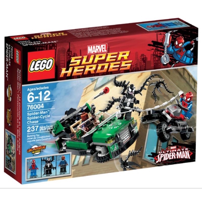 【現貨】LEGO 超級英雄系列 樂高76004-蜘蛛人-Spider-Man Spider-Cycle Chase