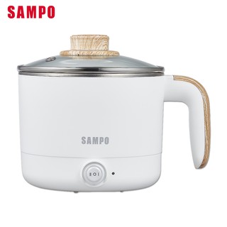 SAMPO 聲寶 - 雙層防燙多功能快煮美食鍋/料理鍋/電火鍋/旅行鍋(附蒸架) 1.2L KQ-CA12D