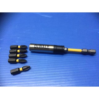 得偉 DEWALT 新一代 耐衝擊起子頭接桿 93mm +5顆 抗衝擊2.5公分PH2 起子頭。頭可固定起子頭