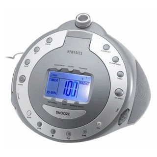 無CD功能,美國名牌 HoMedics SS-6000 多功能 投影鬧鐘 ,倒數 定時 收音機 鬧鐘,AM/FM,近全新