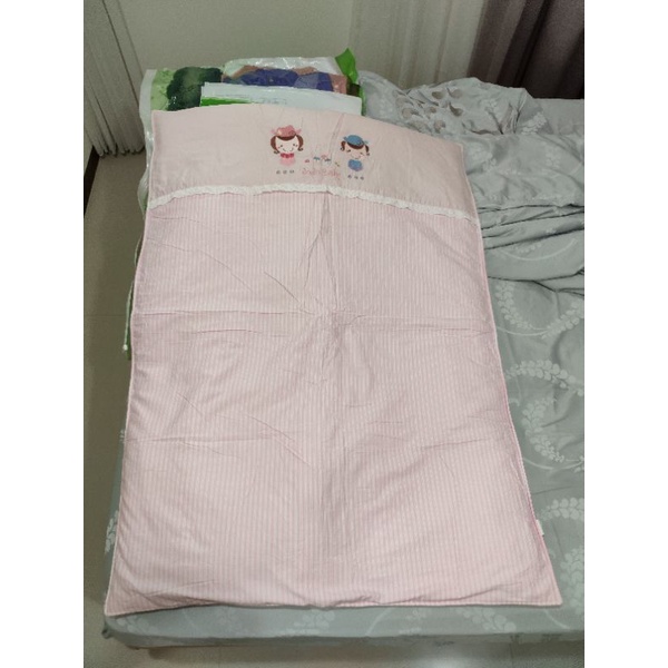 二手粉色嬰兒床棉被含被胎 新生兒 純棉台灣製