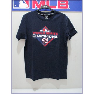 MLB majestic 美國職棒 國民隊 世界大賽冠軍T恤 短袖 深藍 6960299-580