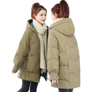 防風保暖棉服 風衣 外套 棉衣 M-3XL新款羽絨棉服棉衣女中長款寬鬆女士棉襖加厚外套1F019B.2168