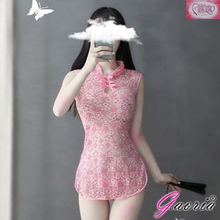 【Gaoria】復古典雅 蕾絲立領旗袍 N6-0012 歐美蕾絲情趣內衣 可手撕 深v 露乳 性感 吊帶 蕾絲 連體衣
