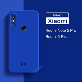 XIAOMI 全軟相機保護套小米紅米 Redmi Note 5 Pro 5 Plus 手機外殼官方原裝液態矽膠套