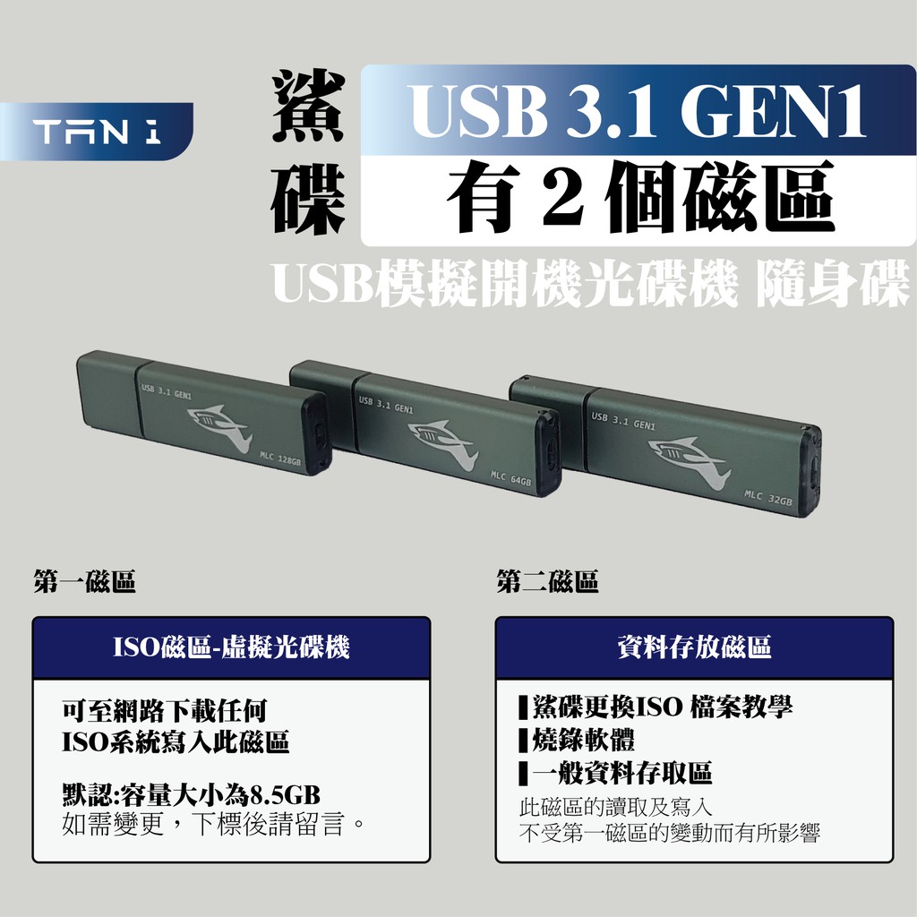 Zami 高速usb隨身碟鯊碟mlc系列usb3 0 Usb3 1 Gen 1 光碟機模擬開機 蝦皮購物