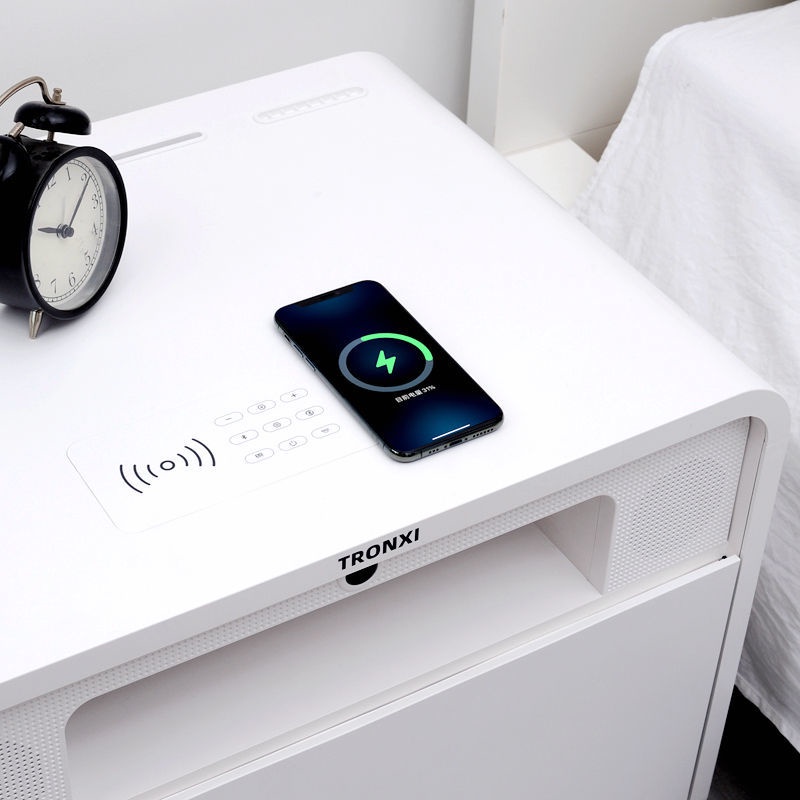 TRONXI智能床頭柜可無線充電音箱指紋識別多功能現代時尚簡約ou19971019