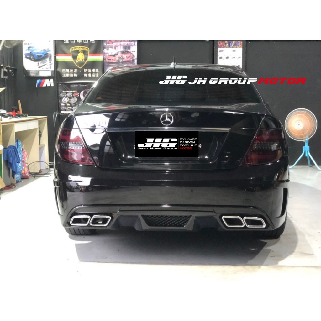 ▶▶JH GROUP MOTOR◀◀ BENZ  W204 C204 BLACK樣式 後保桿含尾飾管