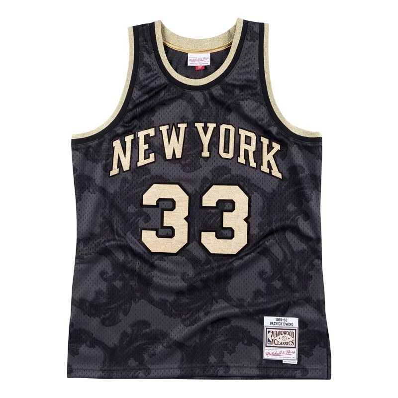 NBA Gold Toile 球迷版球衣 Patrick Ewing 91-92 尼克 黑金