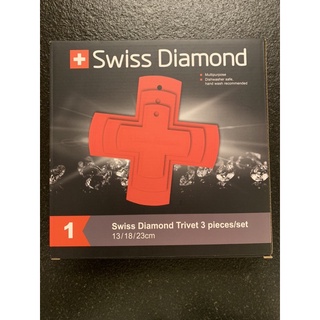 全新轉賣Swiss Diamond 鑽石鍋具保護墊 隔熱多用墊 三入組