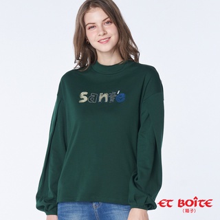BLUE WAY ET BOiTE 箱子-Sant’e乾杯文字長袖TEE(綠)