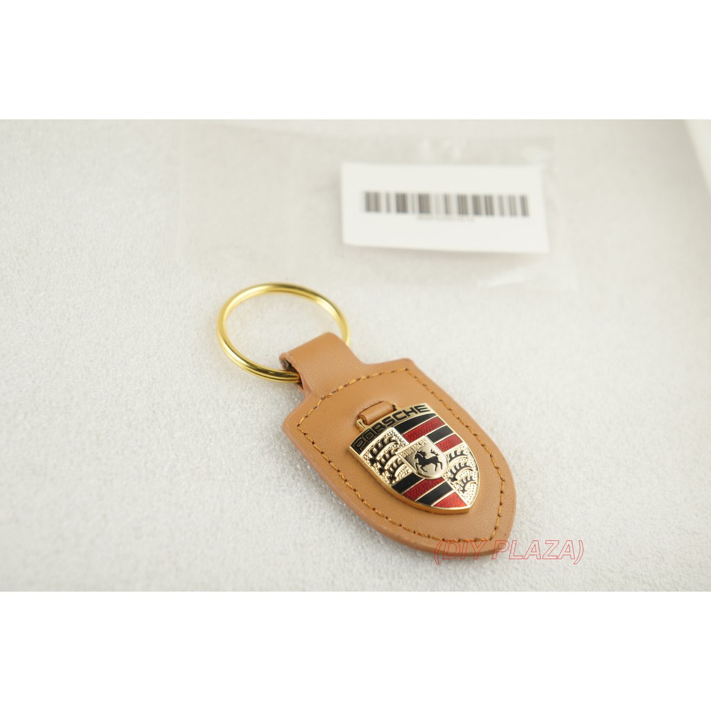 【DIY PLAZA】PORSCHE 原廠 鑰匙圈 (博物館特別版) 駝色 911 CAYENNE MACAN 現貨在台