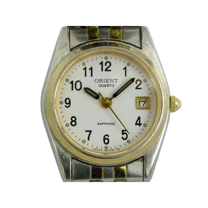 [專業模型] 女錶 [ORIENT HE74F31] 東方霸王 圓形半金石英女錶[白色面+日期]時尚錶