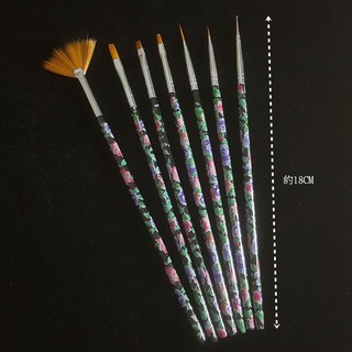 7件花桿美甲工具組 扇形筆拉線筆點鑽筆 🚀臺灣出貨【小陶器手作素材】