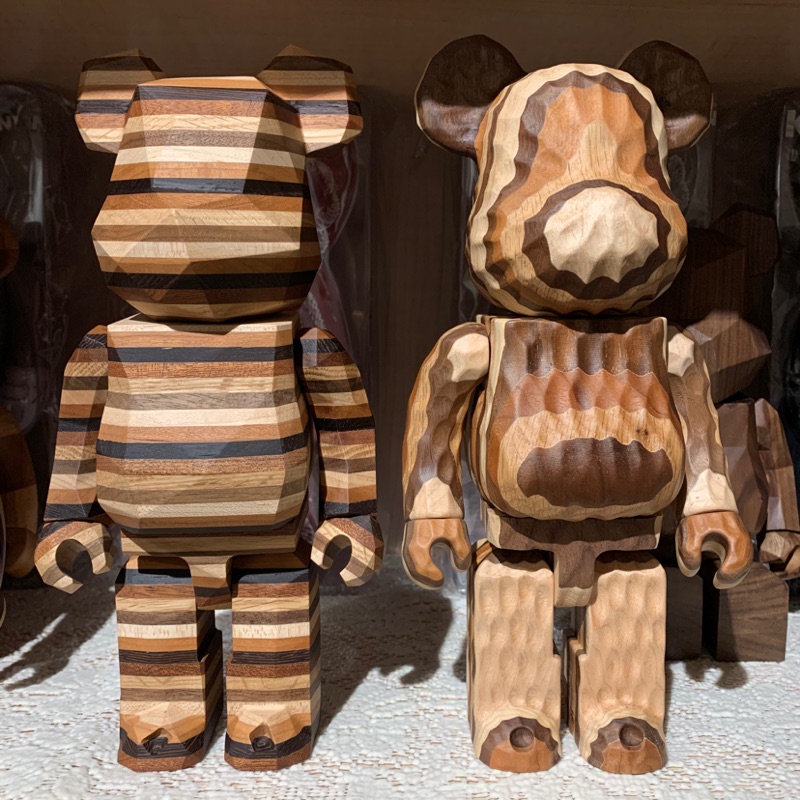 Bearbrick Be@rbrick 藤原浩 木頭熊一對 400%