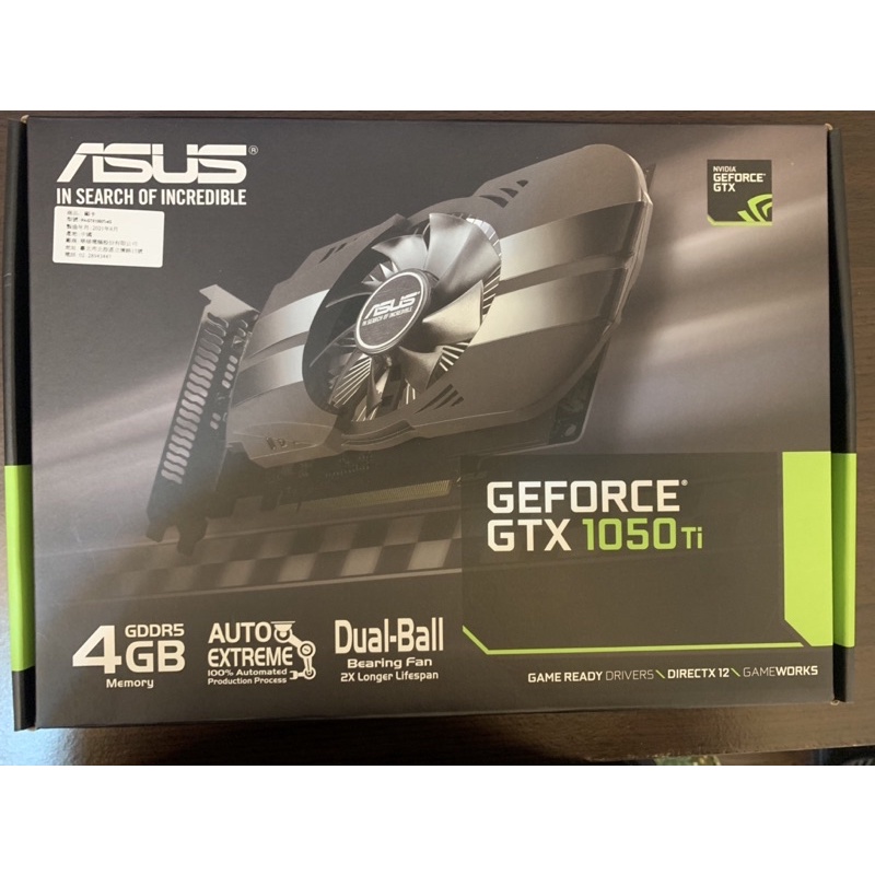 Asus GEFORCE GTX 1050TI 4GB