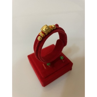 紅色絨布手環手鍊金飾黃金展示架