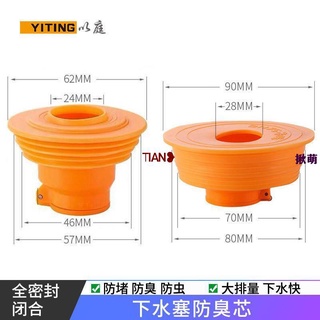 揪萌🎁臺灣寄出✨凈界防臭芯 廚房陽臺洗菜洗手臺盆下水管地漏防反水除臭器50/75管