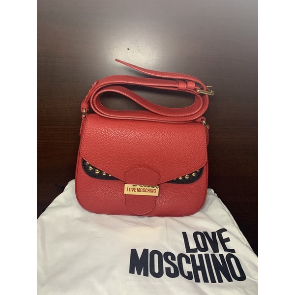 LOVE MOSCHINO紅側背包（二手正品）