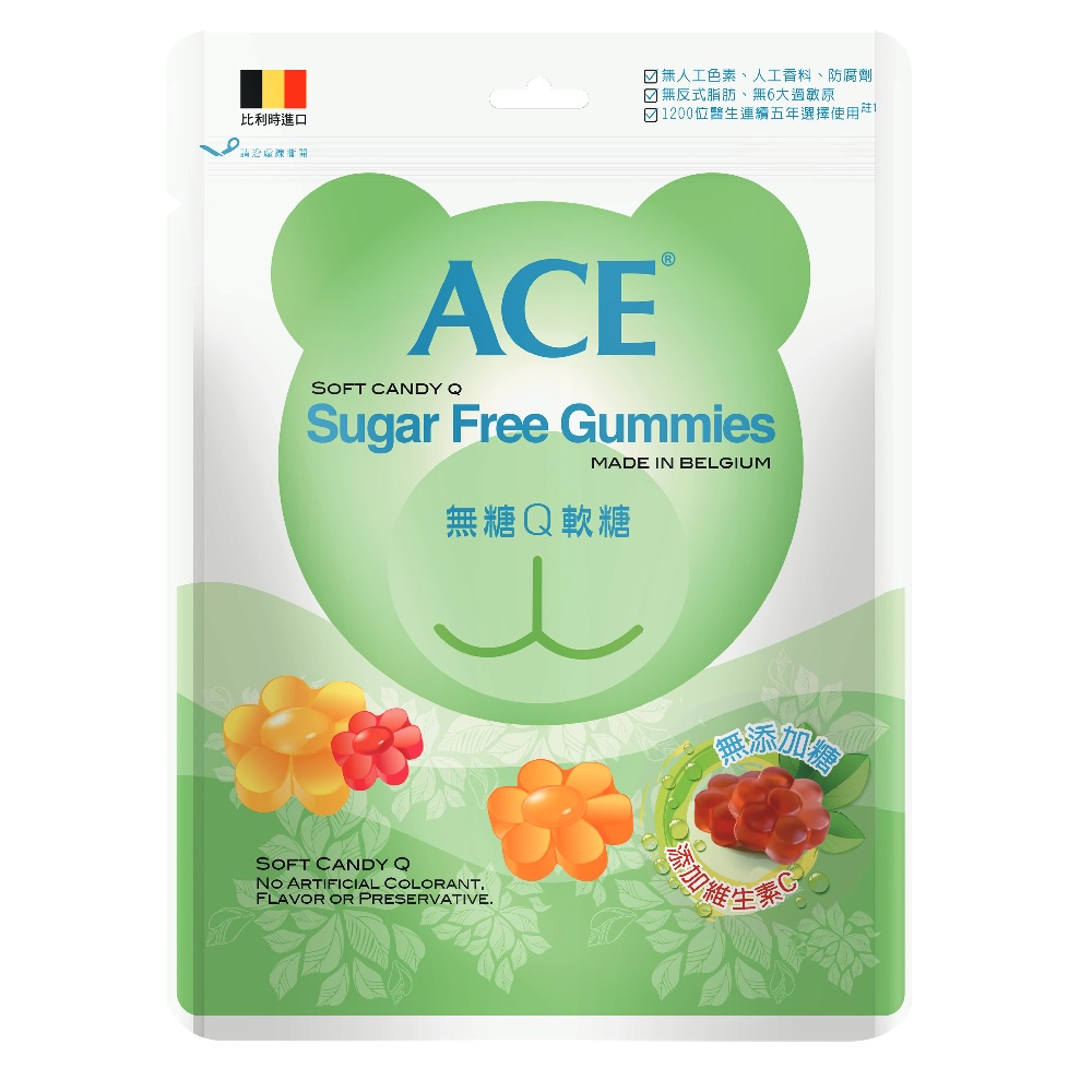 ACE 無糖 字母 水果 Q軟糖量販包 240g