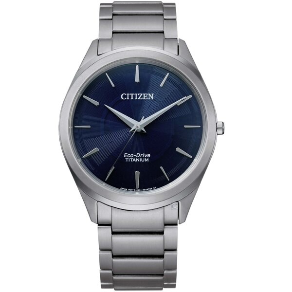 CITIZEN 星辰 錶低斂紋飾光動能手錶 BJ6520-82L 藍
