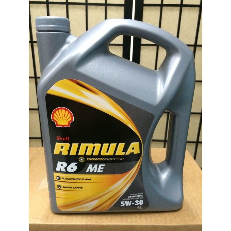 單買區-【殼牌Shell】Rimula R6 ME、5W30、合成級-重車柴油引擎機油、4L/罐【E4/CF-合成】