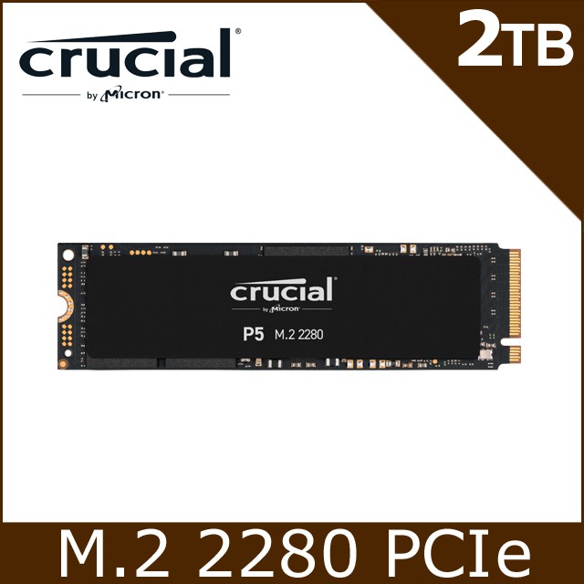 美光 Micron Crucial P5 2TB M.2 2280 PCIe SSD固態硬碟