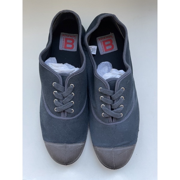 [全新正品]法國品牌bensimon深藍/藏青帆布鞋