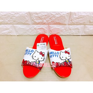 草莓公園【三麗鷗 Hello Kitty 凱蒂貓 kt 地板拖鞋 皮拖鞋 室內皮拖 居家拖鞋 拖鞋】