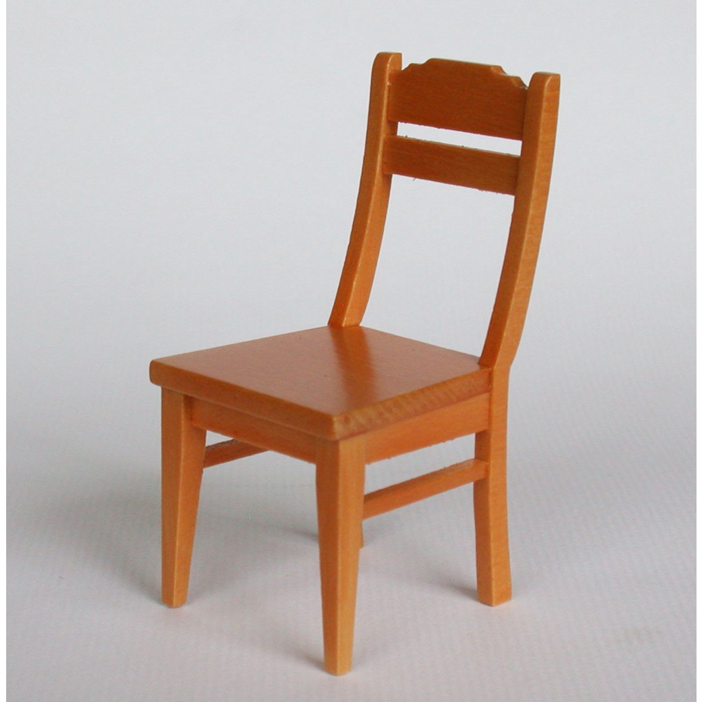 🎀台灣製造/現貨🎀--袖珍迷你模型家具-櫸木色手工現代原木椅