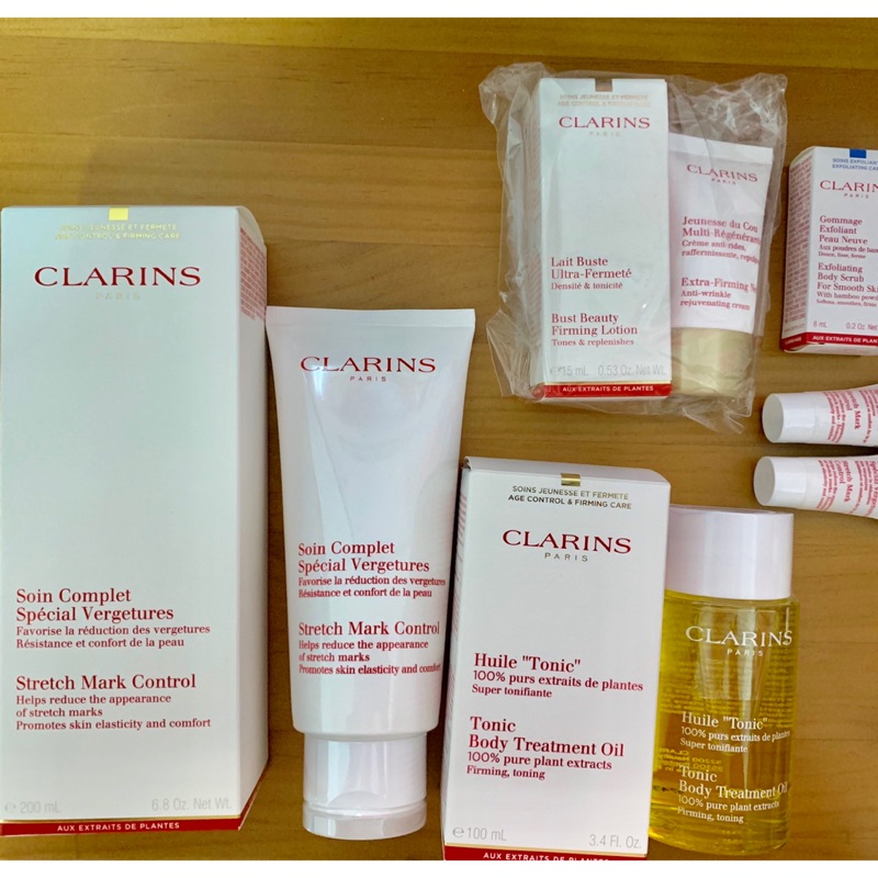 專櫃購入！克蘭詩 Clarins 宛若新生除紋霜 身體調和護理油 + 贈品 用不到便宜賣