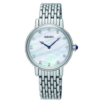 SEIKO 精工 (SFQ807P1)(7N00-0BL0S) 晶鑽石英女錶-銀 / 29mm