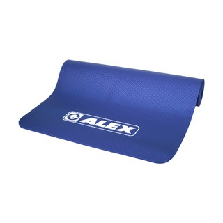 ALEX 專業瑜珈墊(台灣製 有氧 塑身 地墊 止滑墊 附收納袋 SGS認證 深藍白