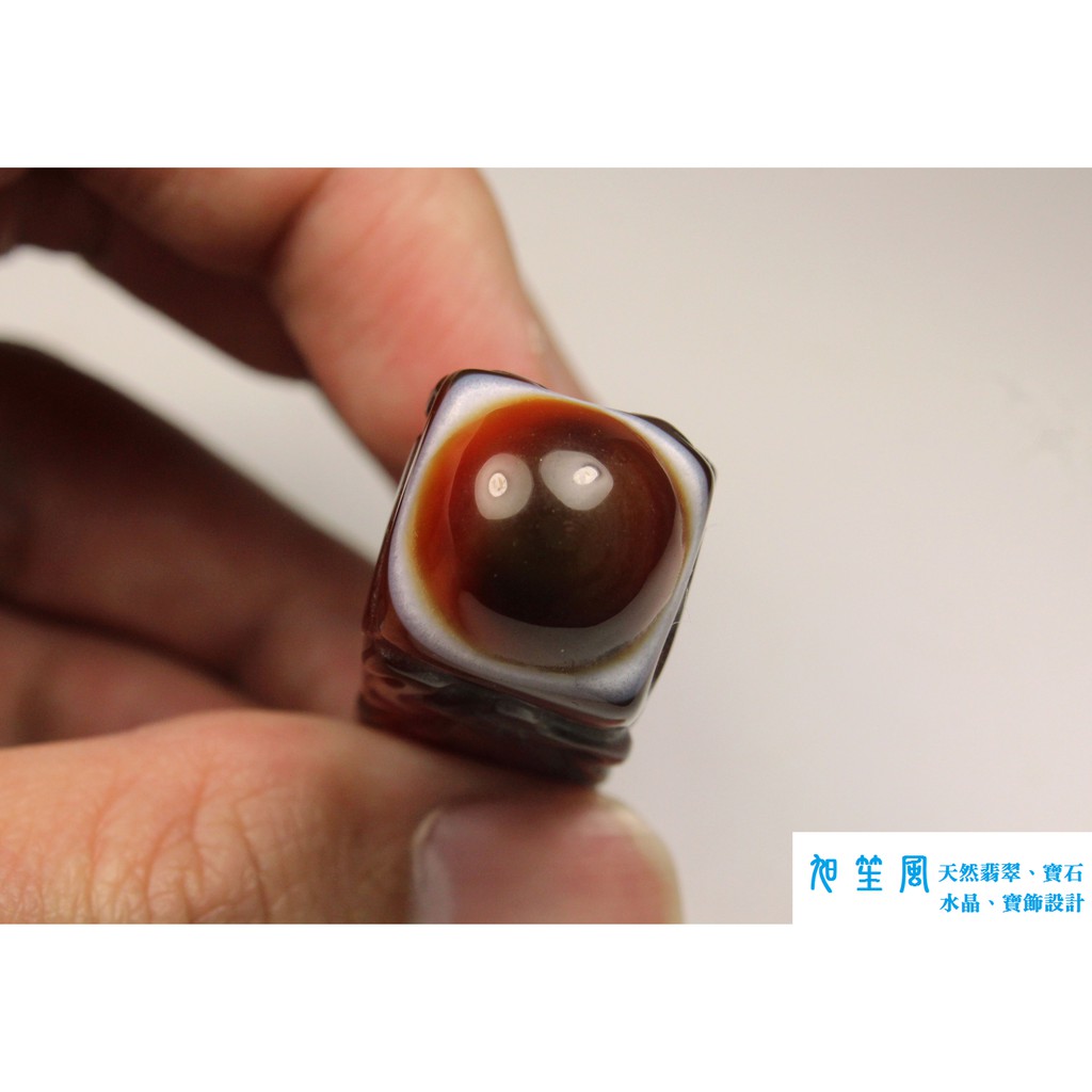 【旭笙風】天然雪花天眼珠「印章」