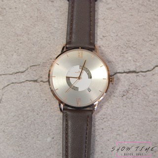 Max Max 錐形斜面盤 簡約質感 日本機芯 機械腕錶-真皮革/白面玫瑰金 MAS7041-2 [ 秀時堂 ]