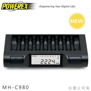 EGE 一番購】美國 POWEREX【MH-C980】3號-4號 8通道急速充電器 充電分析器 可活化模式【公司貨】