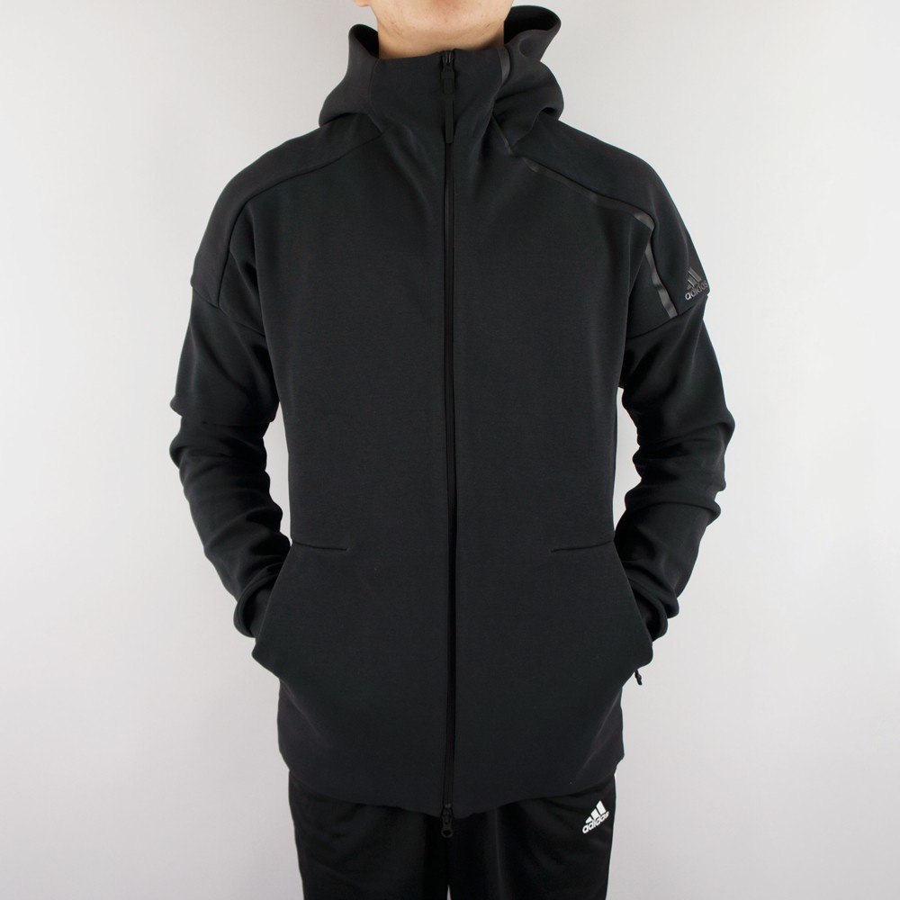 ADIDAS ZNE HOOD CLIMALITE BLACK 太空棉 拉鍊帽T 黑【A-KAY0】【CF9732】