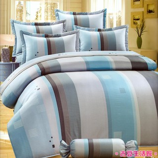 100%純棉，鋪棉床罩兩用被全套組，台灣製，6908