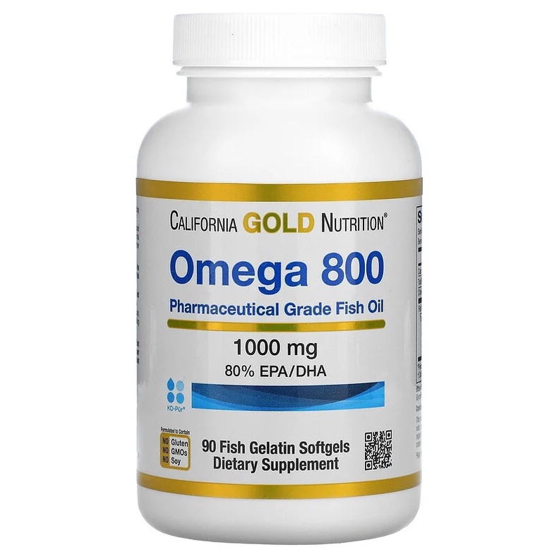 現貨免運 Omega-3 800 醫級魚油 1000mg90粒30粒 California Gold Nutrition