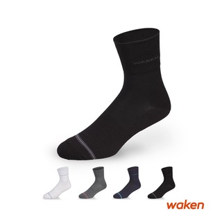 【waken】精梳棉萊卡寬口無痕襪 1雙入 /襪子 男襪 寬口襪